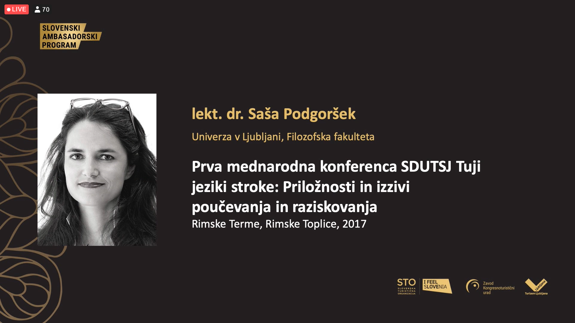Saša Podgoršek - ambasadorka