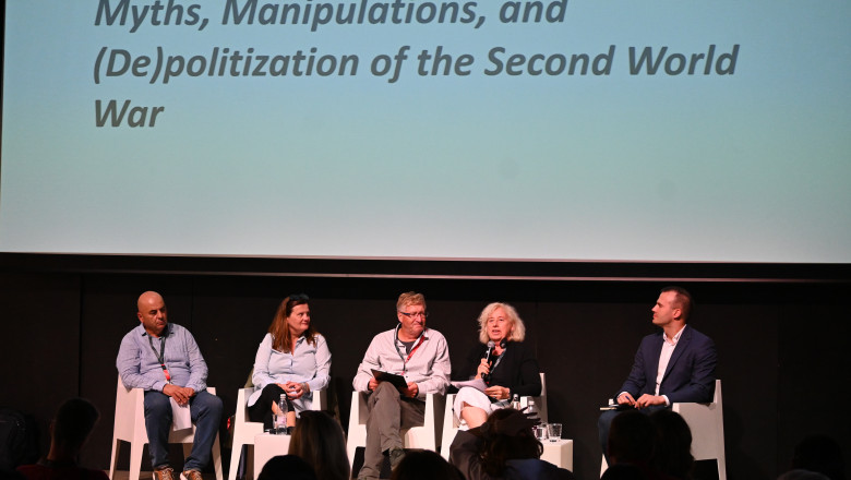 Panel Miti, manipulacije in (de)politizacija druge svetovne vojne. Ivo Goldstein, Mojca Širok, Božo Repe, Chantal Kesteloot, Petar Žarković